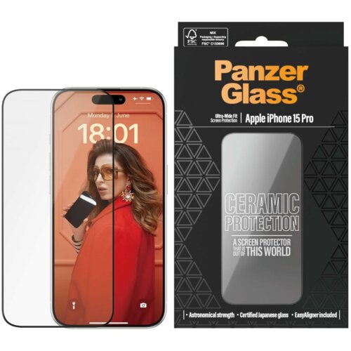 PanzerGlass PG Scrn Ceramic iPhone 15 Pro UWF WA Prozirna za&scaron;tita za zaslon Apple 1 kom Cijene
