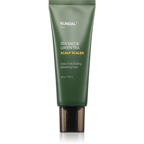 KUNDAL Sea Salt &amp;amp; Green Tea Scalp Scaler globinsko čistilni piling za spodbujanje rasti las 200 g Slike