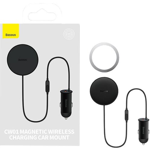 Baseus CW01 magnetni nosilec za rešetko v avtomobilu s polnilnikom USB-A, 15 W + 25 W (črn), (20817239) Cene
