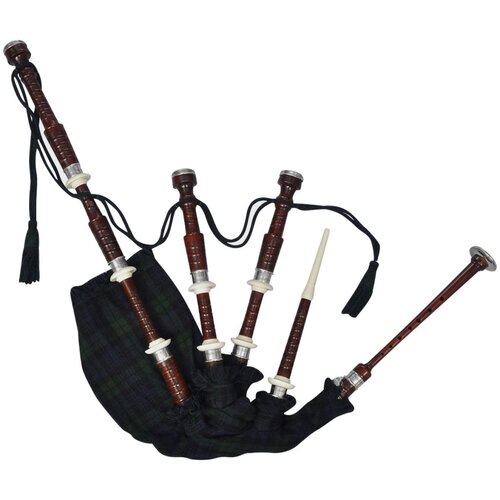 vidaXL škotske dude great highland tartan črno zelene barve Cene