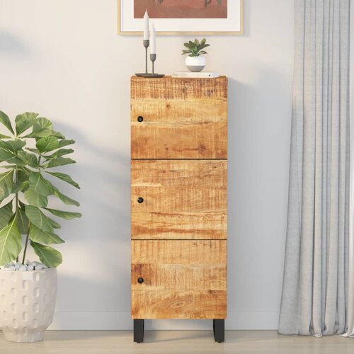  Visoka komoda s 3 vrata 40x33x110 cm od drva manga i željeza Cijene