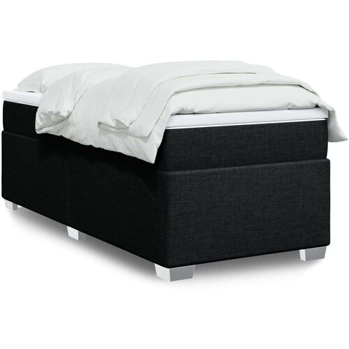 vidaXL Box spring postelja z vzmetnico črn 90x190 cm blago Cene