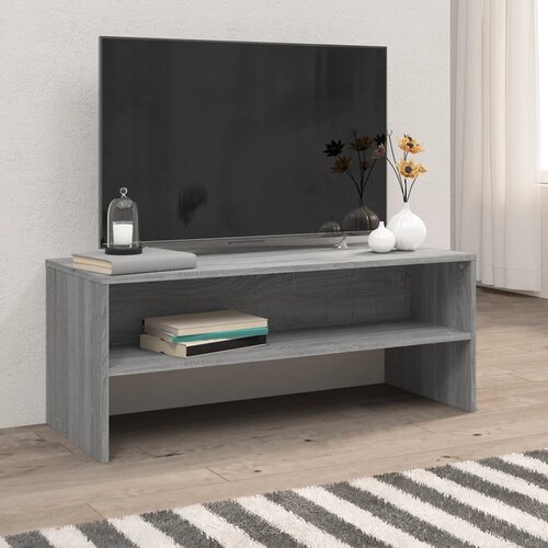 The Living Store TV omarica siva sonoma 100x40x40 cm inženirski les - TV Omarica, (21375354) Slike