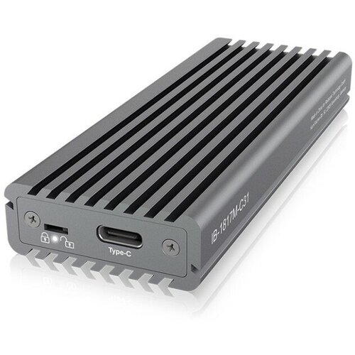 Icybox kućište za SSD disk IB-1817M-C31, M.2 NVMe, USB 3.1 Type-C, Type-C to Type-A USB cable, siva Cijene
