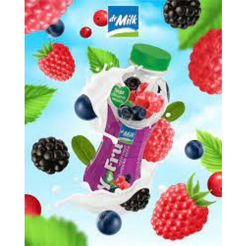 Dr Milk voćni jogurt jagoda 330g Slike