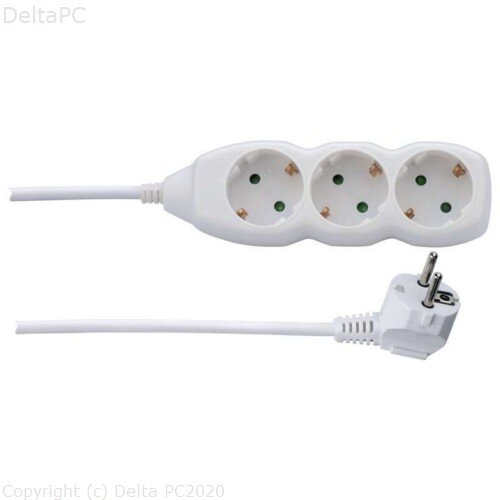 Prenosna PRIKLJUCNICA 1.5M/3U bez prekidaca 3x1.5mm bijela Slike