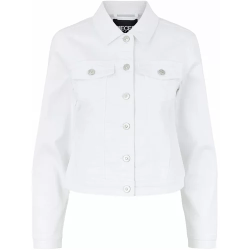 Pieces Prijelazna jakna bijeli traper