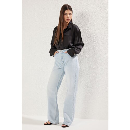 Trendyol Light Blue Low Waist Wide Leg Jeans Slike