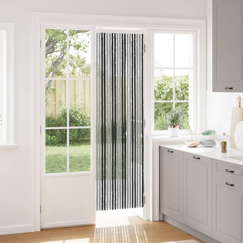  Zavjesa protiv insekata Chenille Siva i crna 56 x 200 cm Cene