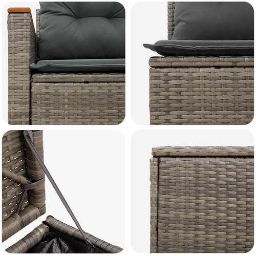  Set sofe 7 kom. Siva i tamno siva 123 x 62 x 69 cm Slike