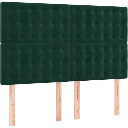  LED uzglavlje tamnozeleno 144x5x118/128 cm bar&amp;scaron;unasto Slike