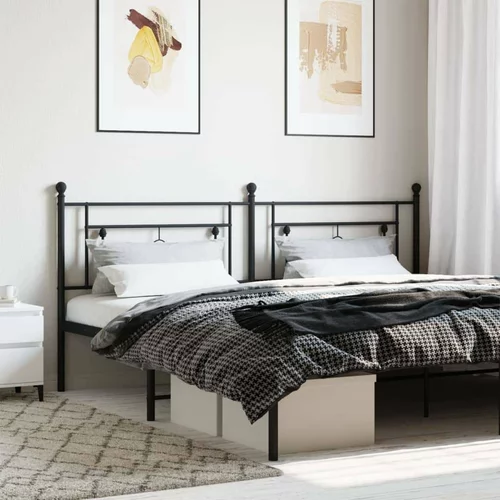  Kovinsko posteljno vzglavje črno 193 cm, (20978634)