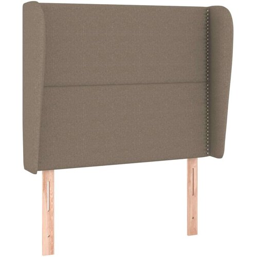  Uzglavlje s u&amp;scaron;ima smeđesivo 93x23x118/128 cm od tkanine Slike