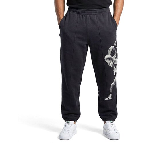 Puma Mu&amp;scaron;ki donji deo trenerke Memory Lane Sweatpants FL, Tamnosivi Slike