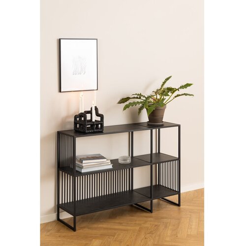 Actona Crna biblioteka u kamenom dekoru 120x83 cm Strington &amp;ndash; Slike