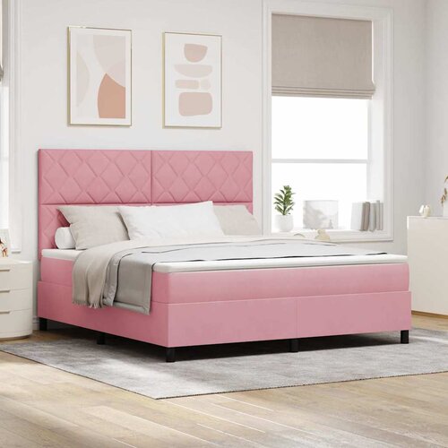  LED Box Spring Krevet Ružičasta 180 x 200 cm Bar&scaron;un Cijene