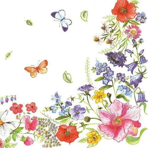  Serviete za decoupage Blossom Border - 1 kos Slike
