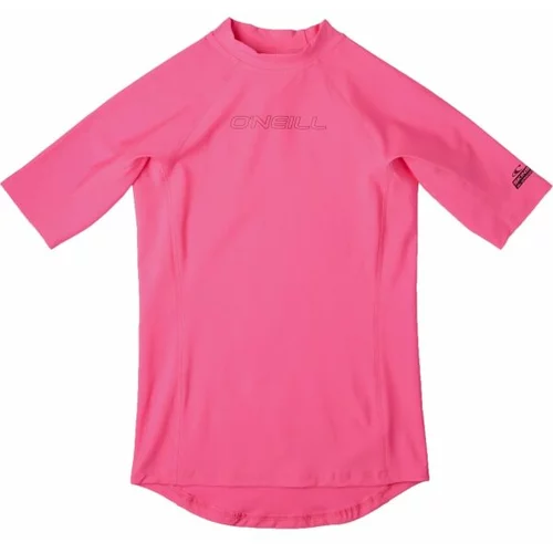 O'neill SKINS S/SLV Majica za plivanje za djevojčice, ružičasta, veličina