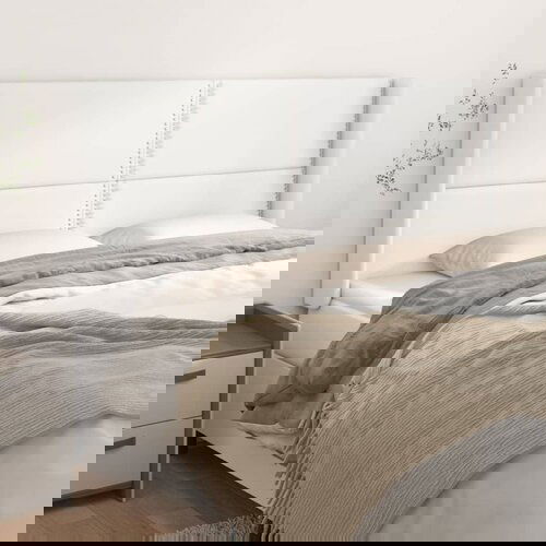 vidaXL Uzglavlje s ušima bijeli 163x16x118/128 cm od umjetne kože Cijene