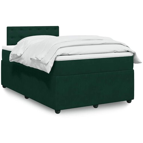  box spring s madracem tamnozeleni 120x190 cm baršunasti Cene