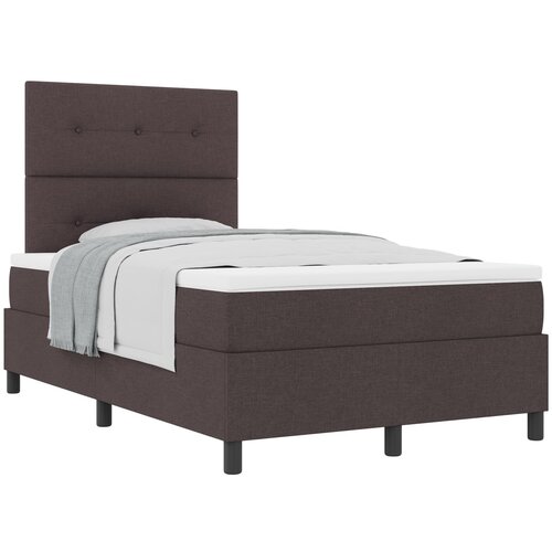 vidaXL Box spring krevet Tamno smeđa 120 x 190 cm tkanina Cijene