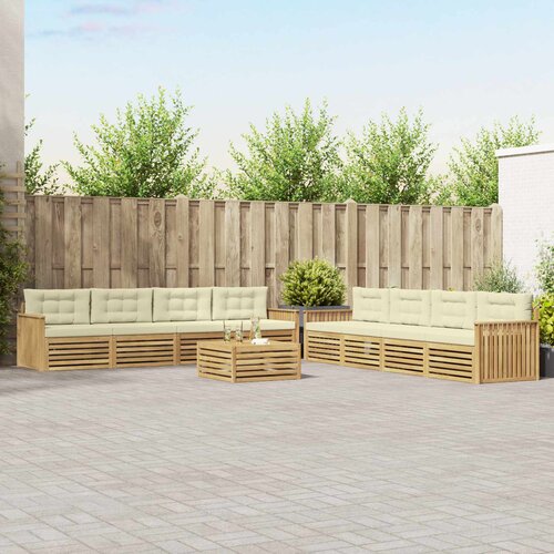  Set vanjskih sofa 9 kom. Bijela i krem Poliester Cijene