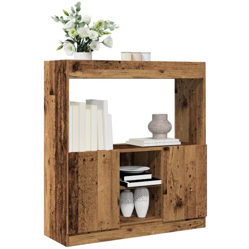 vidaXL Visoka komoda boja staro drvo 92x33x100 cm konstruirano drvo Cijene