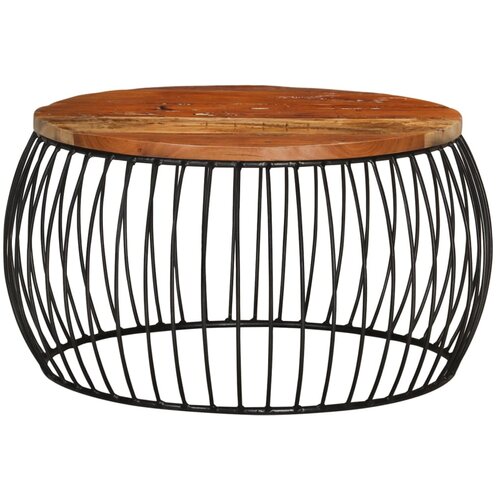 Maison Chic Klubska mizica - kavna mizica - Nizka mizica &amp;Oslash; 68 cm trden predelan les, (21753714) Slike
