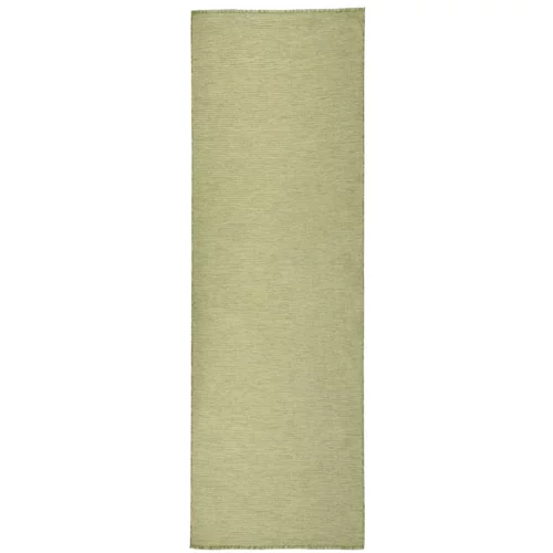 Vanjski tepih ravnog tkanja 80 x 250 cm zeleni