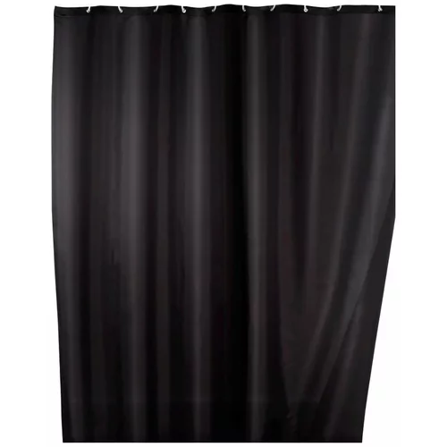 Wenko Črna zavesa za tuš s premazom proti plesni Wenko, 180 x 200 cm