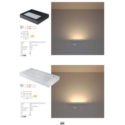  Redo 01-3016 - LED zidno svetlo LAMINA 2xLED/15W/230V CRI 90 crna Slike