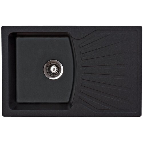 Metalac granitna usadna sudopera xQuadro Plus crna 770x500 &amp;Oslash;90 Slike