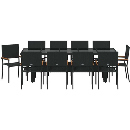 Vrtni set za objed 11 pcs Crna poliratan Slike