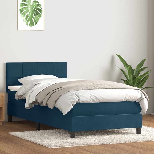 Box Spring krevet s madracem tamnoplavi 80x210 cm bar&scaron;un Cijene