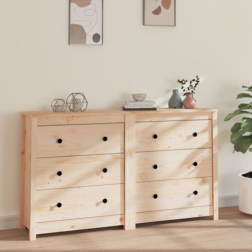 vidaXL Komoda 140x35x80 cm trdna borovina Cene