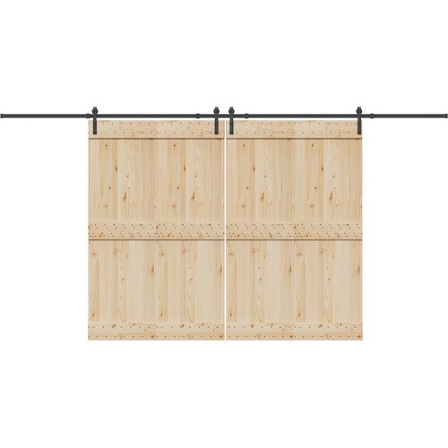 Pribor za klizna vrata 427 cm čelični crni Cene