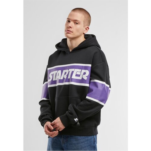 Starter Black Label Men's sweatshirt Starter Across Stripe Hoodie black/purple Cene