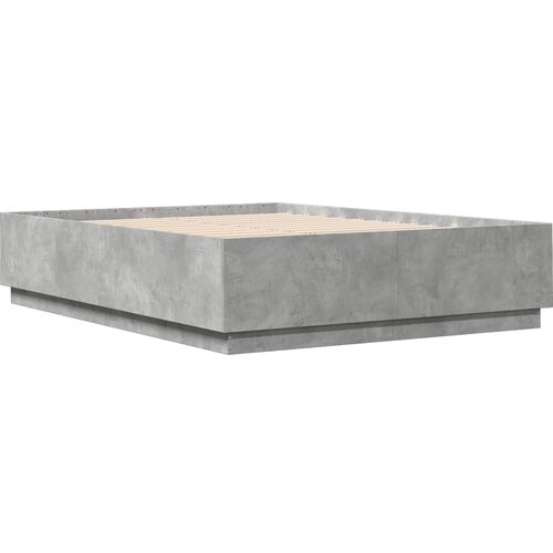 VidaXL Posteljni okvir betonsko siv 150x200 cm inženirski les, (21095328) Slike