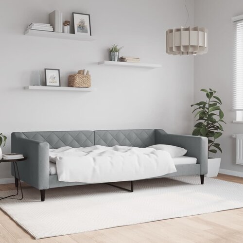 vidaXL Raztegljiva postelja svetlo siva 100x200 cm blago Cene