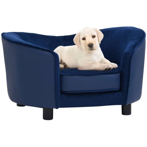  Sofa za pse plava 69 x 49 x 40 cm od pliša i umjetne kože Cijene