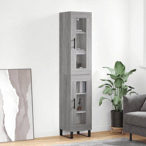 vidaXL Visoka komoda siva sonome 34 5x34x180 cm od konstruiranog drva Cijene