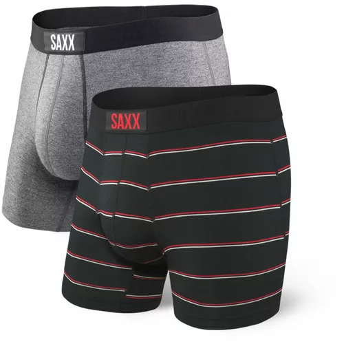 SAXX Vibe 2 Pack Boxer Brief Gray Shallow Stripe