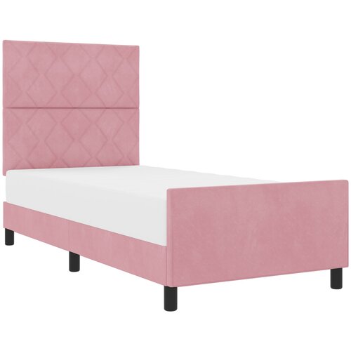 vidaXL Krevet od pink baršuna 100x200 cm Cijene