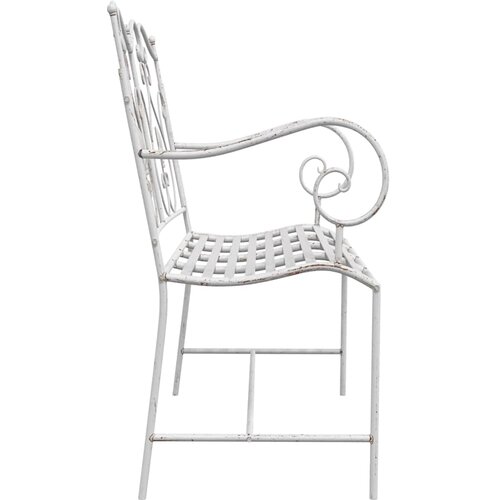  Vrtna klupa Antič White 104 x 54 x 93 cm Čelik Slike