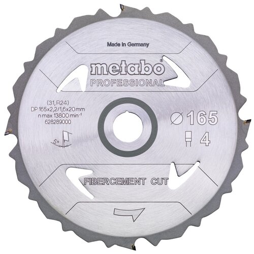 Metabo list kružne pile/cirkulara 165 x 2.2/1.6 x 20 FIBERCEMENT CUT &amp;ndash; PROFESSIONAL 628289000 Slike