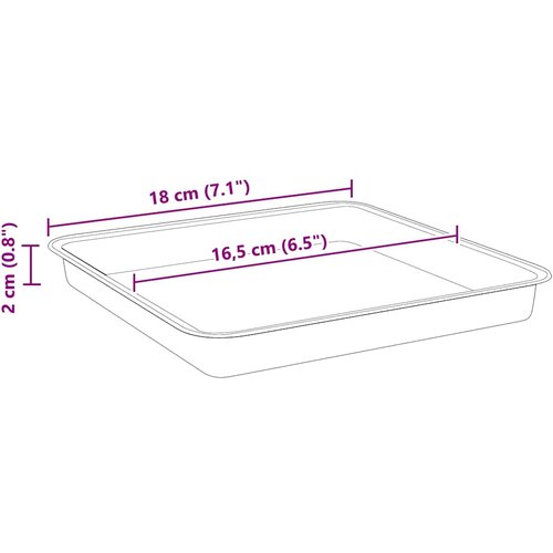  Kvadratna posuda za cvijeće 24 pcs Crna 18 x 18 x 2 cm Plastika Slike