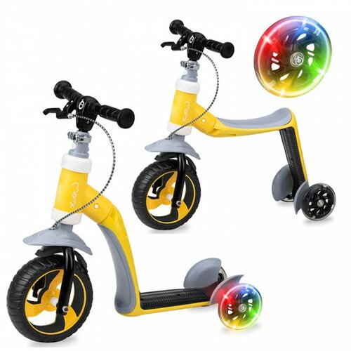 Momi elios scooter-balance bike za decu 2u1- žuti Cene