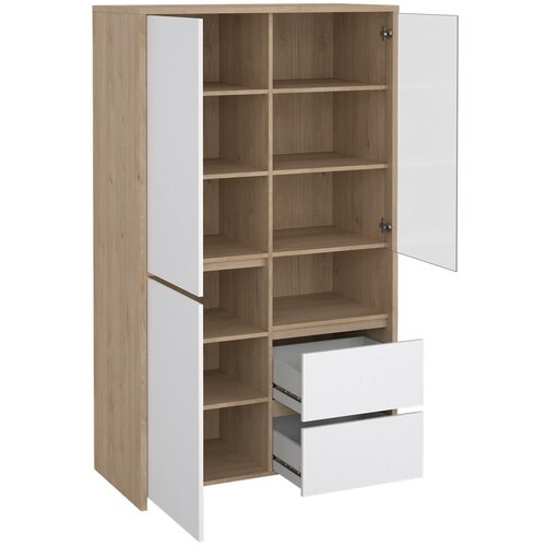 Tvilum Bijela/u prirodnoj boji vitrina u dekoru hrasta 100x170x48 cm Next &amp;ndash; Slike