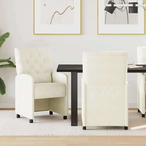  Trpezarijske stolice 2 pcs Krema 58 x 67 x 97 cm Bar&amp;scaron;un Slike