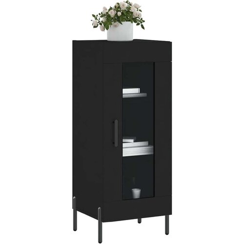 VidaXL Komoda crna 34 5 x 34 x 90 cm od konstruiranog drva Slike